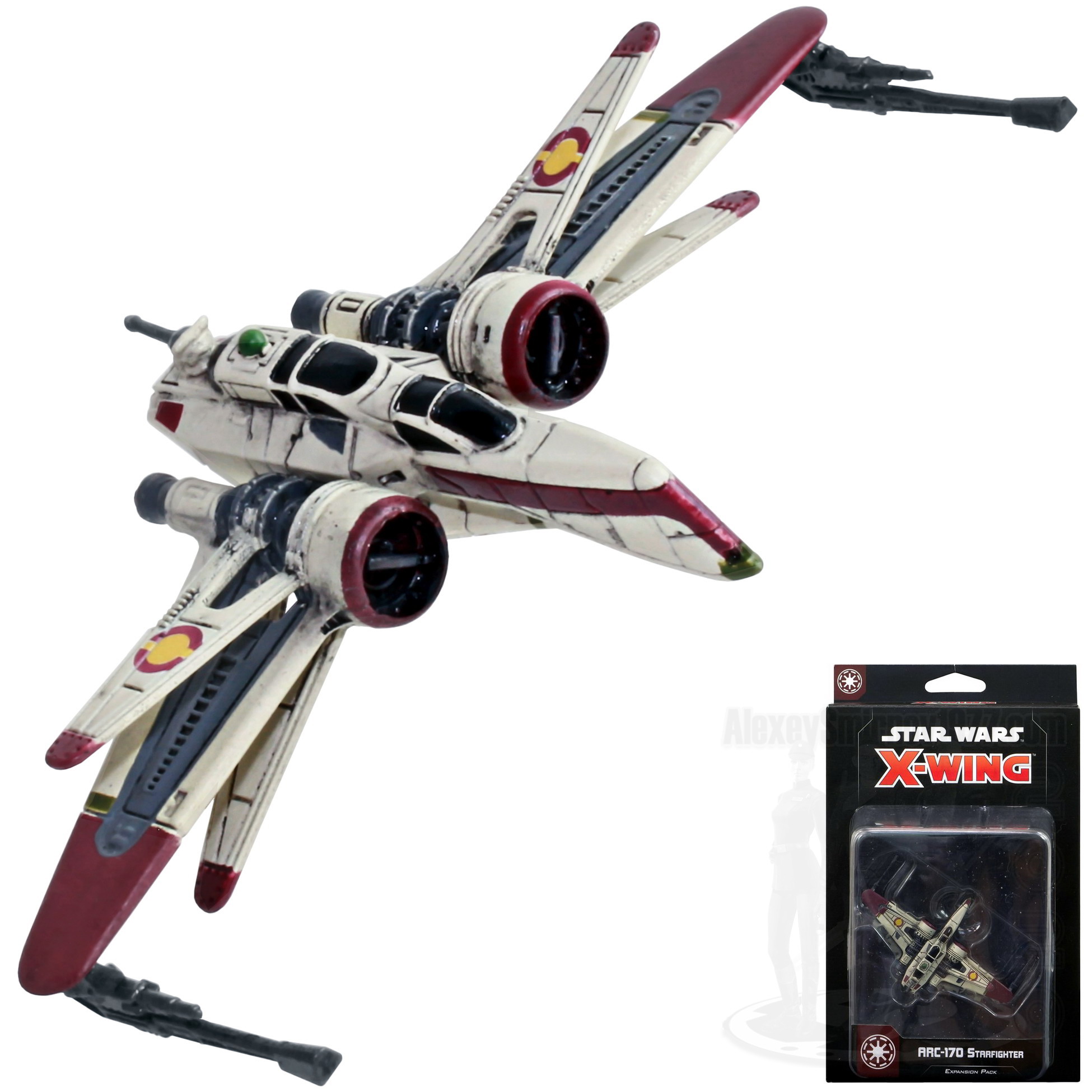 Starship Battles ~ ARC-170 STARFIGHTER #17 rare Star Wars miniature 