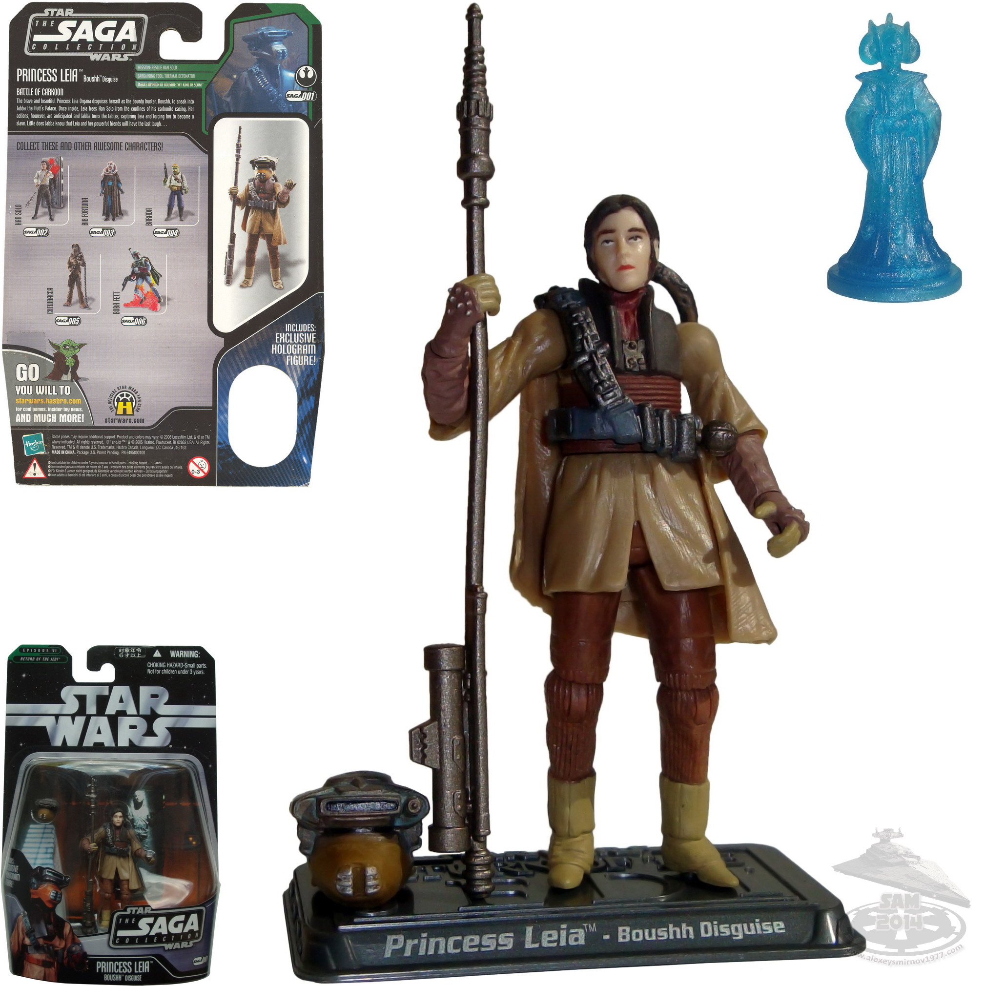 Princess Leia Boushh Disguise Hasbro 85801 Basic Figure Star Wars The Saga Collection